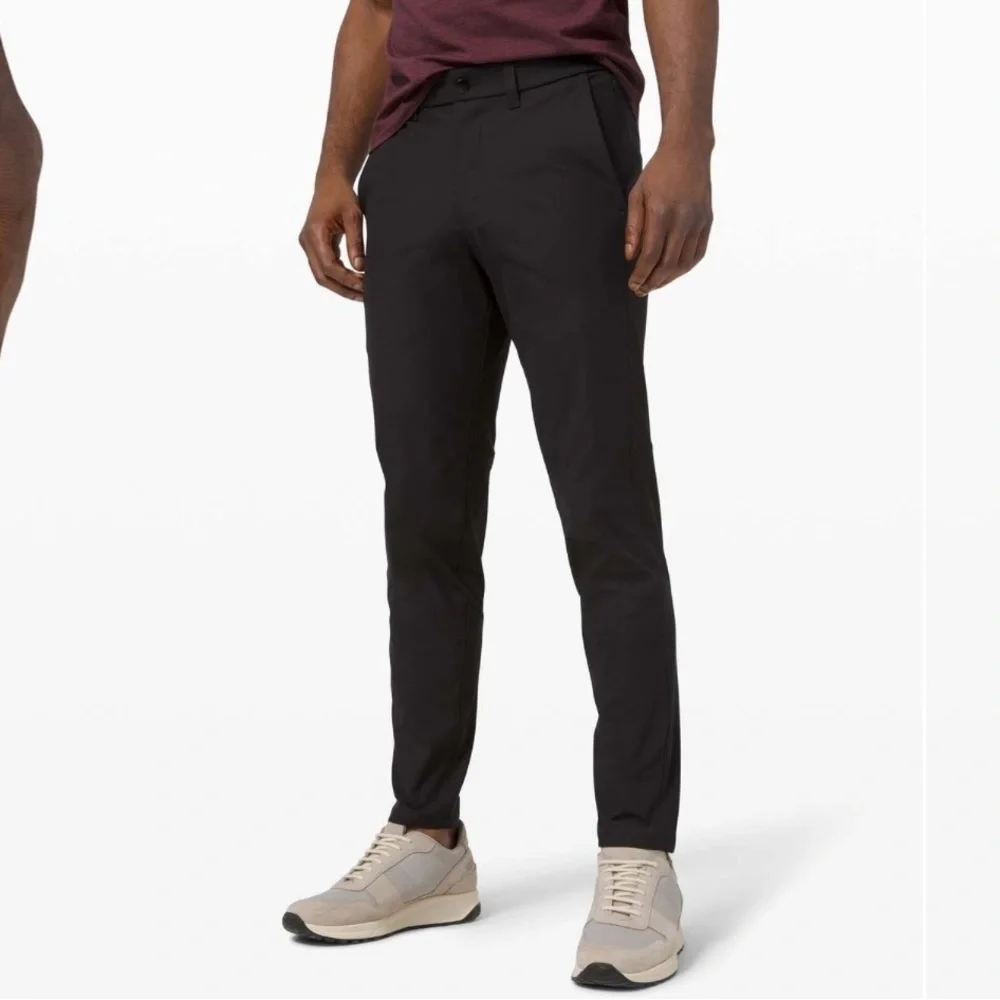 Lululemon Men’s Commission Pant Slim 32x28 Black Warpstreme Stretch Chino Office